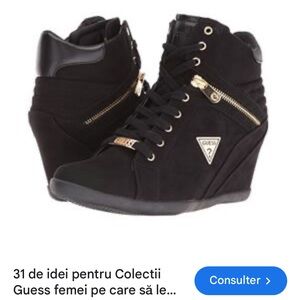 Guess Women's Black Wedge Boots